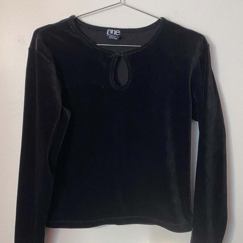 Vintage Black Velvet Long Sleeve